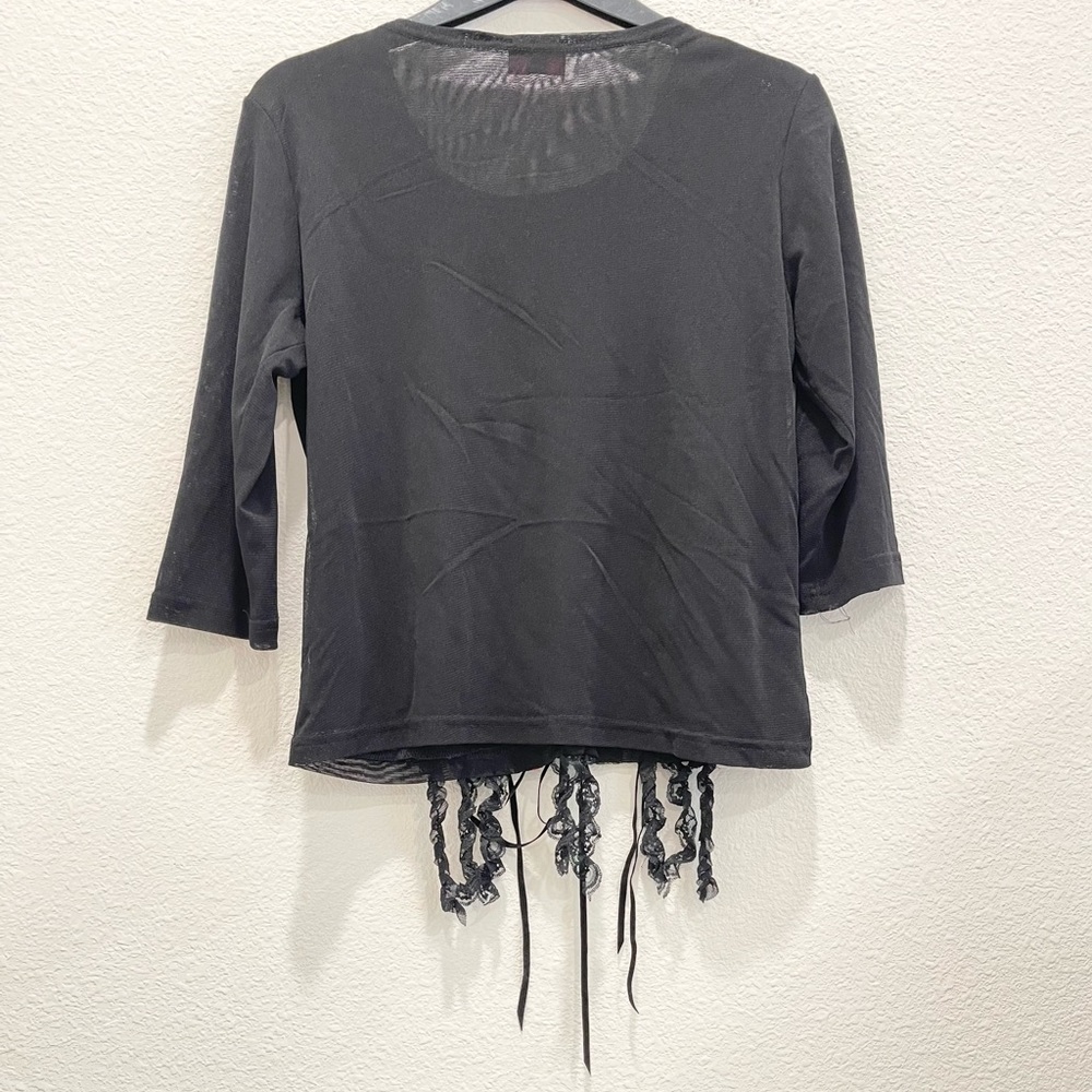 Pre-loved! GHOLE PARIS Sheer 3/4 Sleeves Blouse! - Picture 4 of 4